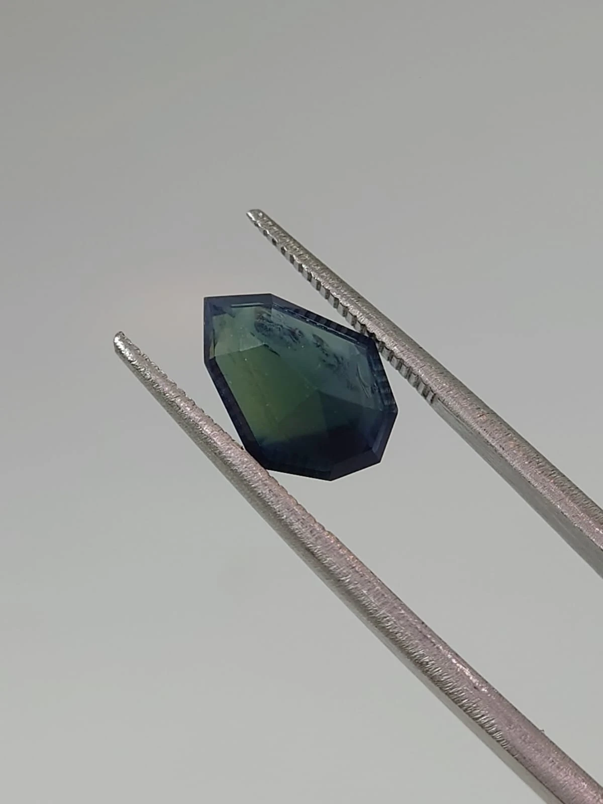 3.27ct Natural Opalescent Blue Sapphire Shield Cut from Nigeria — view 6